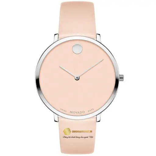 ĐỒNG HỒ NỮ MOVADO 0607388 MUSEUM CLASSIC PINK TONE D Y DA CHÍNH HÃNG